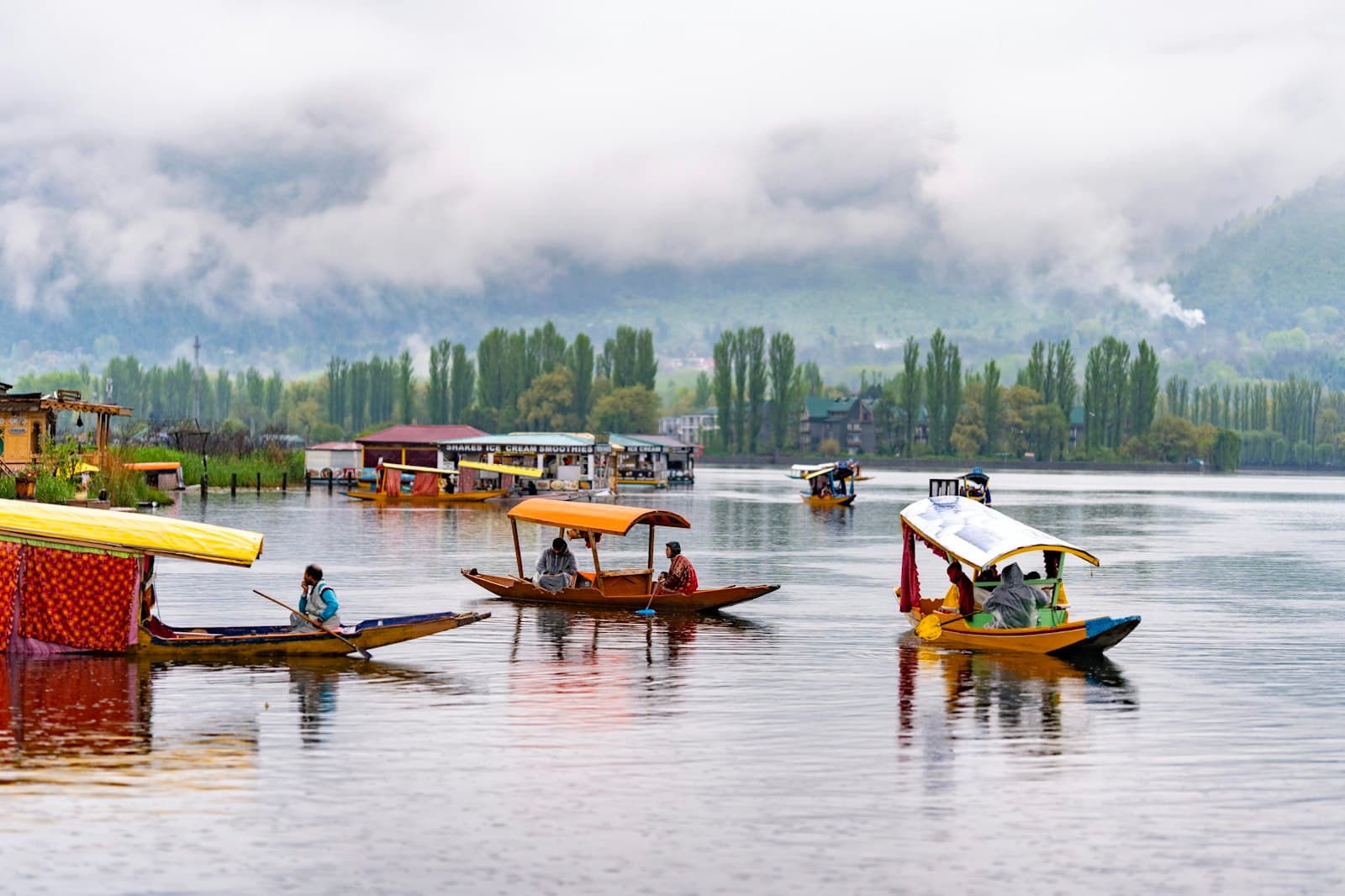 Shikaras on Dal Lake, Srinagar